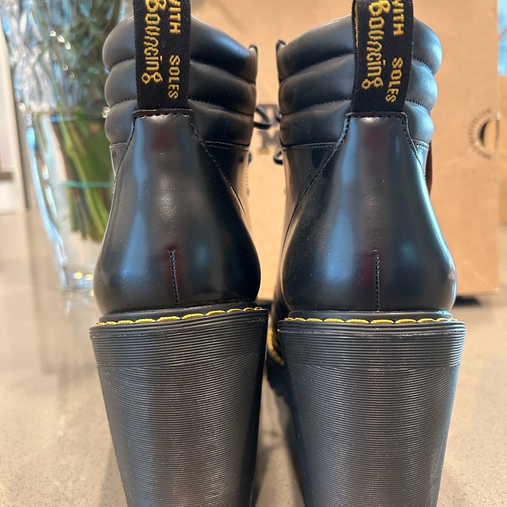 Dr. Martens Women's Black Leather Boots - Picture 5 of 7